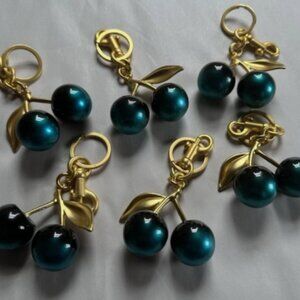 Ombre Cherry Bag Charm Keychain - Rare Color Combo-Coach Inspired w/Dust Bag